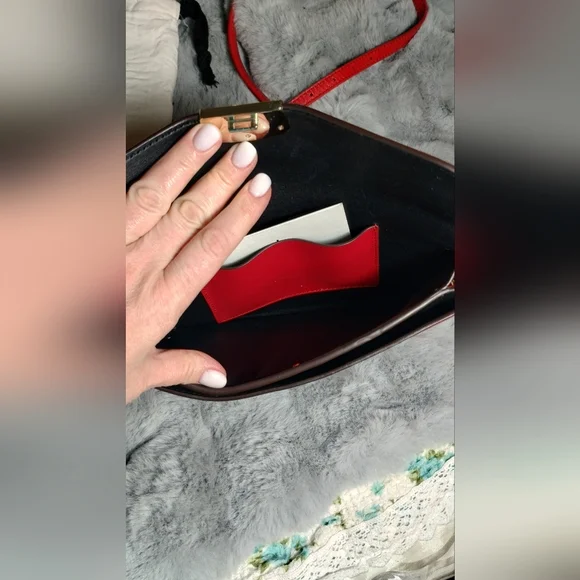 New! NWT THEORY Leather Clutch Pouch Crossbody Bag $375 - Picture 4 of 12